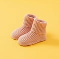 thumbnail image 1 of RKSTN Toddler Socks Cotton Girls Socks Solid Color Breathable Walking Soft Crew Socks for Infant (Red ,S）, 1 of 4