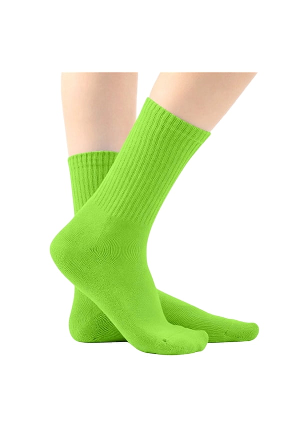 Toddler Socks for Boys Cotton Socks Solid Color Comfortable Versatile Elastic Cuff Crew Socks (Mint Green ,5-13Years)