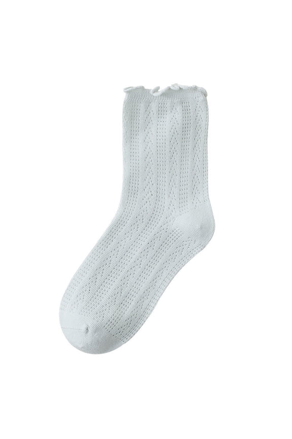 Toddler Socks for Boys Cotton Socks Solid Color Comfortable Versatile Loose Elastic Cuff Crew Socks for 0-12 Years (Gray ,S)