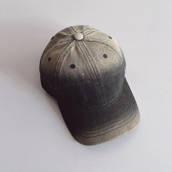 RKSTN Toddler Sun Hat Gradient Denim Baseball Cap Trendy Daily Outings Versatile Sun Hats for Kids (Dark Gray ,Free Size)