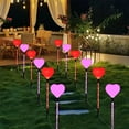 thumbnail image 1 of RKSTN Valentine's Day 1-to-6 Heart Solar Powered Ground Spike Light Colorful, 1 of 7