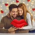 thumbnail image 1 of RKSTN Valentine's Day 8in Red Lips Pillow - Red, 1 of 6