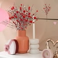 thumbnail image 1 of RKSTN Valentine's Day Heart Sprig Holiday Berry Flower Branch A Red, 1 of 6