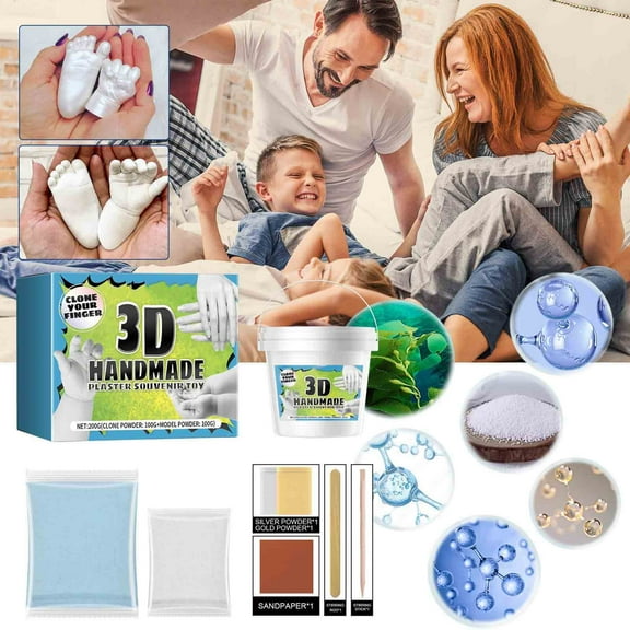 RKSTN Valentines Hand Casting Kit for Couples or Family with Mounting Plaque | Anniversary DIY Gifts Her & Him, Keepsake Sculpture Wedding, Valentines Day Gifts