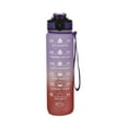 thumbnail image 1 of RKSTN Water Bottle Motivational Water Bottle with Time Marker 32oz Squeezing Ejection Opening BPA Free with Leakproof Wide Mouth and Fast Water Flowing for Outdoor Sport on Clearance, 1 of 8