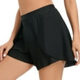 thumbnail image 1 of RKSTN Women Shorts Boxer Swim Shorts Solid Color High Waisted Elastic Waistband Summer Floaty Versatile Vacation Summer Beach Shorts, 1 of 7
