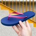 thumbnail image 1 of RKSTN Womens Flip Flops Trendy Color Block Round Toe Open Toe Soft Sole Breathable Durable Summer Casual Beach Slippers, 1 of 8