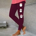 thumbnail image 1 of RKSTN Womens Leggings Christmas Santa Claus Print Workout Pants Women High Waisted Lightweight Jogging Athletic Gym Leggings for Women (Wine ,S), 1 of 5