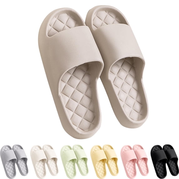 RKSTN Womens Slippers Couple Home Slippers Thick Soled Cushioned Casual Non Slip Indoor Outdoor Comfort Sole Sandals