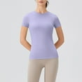 thumbnail image 1 of RKSTN Womens Tops Solid Color Activewear T-Shirts Short Sleeve Crew Neck Comfortable Wicking Perfomance Slim Fitted Yoga Workout Tops, 1 of 6