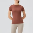 thumbnail image 1 of RKSTN Workout Tops for Women Short Sleeve Athletic Solid Color Crew Neck Comfort Moisture Wicking Slim Fitted Perfomance Yoga Top, 1 of 6