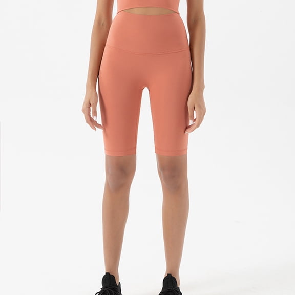 RKSTN Yoga Shorts for Women Solid Color Stylish High Waisted Stretch Butt Lifting Tummy Control Comfortable Tight Fitting 5 Inseam Running Athletic Workout Booty Shorts