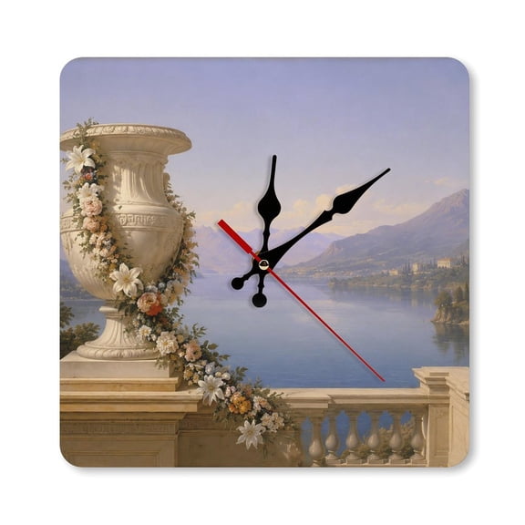 RKSupls 1010inch Cured Hamand Rosemaryon Wooden Board Square Unmarked Wall Clock Silent Non-Ticking Home Decor for Bedroom Living Room Office Classroom Easy to Install