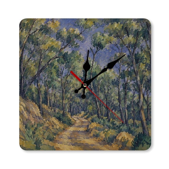 RKSupls 1010inch Still Life Applesand Pitcher Post Impressionist Square Unmarked Wall Clock Silent Non-Ticking Home Decor for Bedroom Living Room Office Classroom Easy to Install
