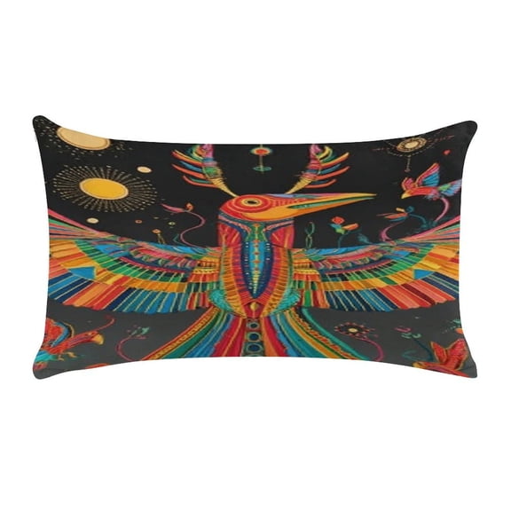 RKSupls 12x20 Inch Tropical Phoenix Bird Art Ultra Soft Short Plush Lumbar Pillow Cover Decorative Rectangle Cushion Case for Sofa Bedroom Living Room