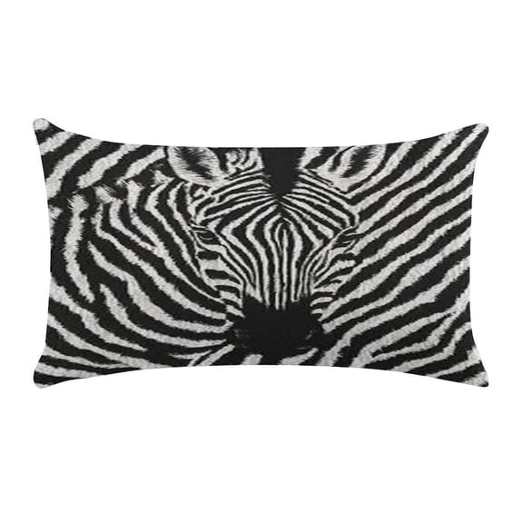 RKSupls 12x20 Inch Zebra Stripe Abstract Pattern Ultra Soft Short Plush Lumbar Pillow Cover Decorative Rectangle Cushion Case for Sofa Bedroom Living Room