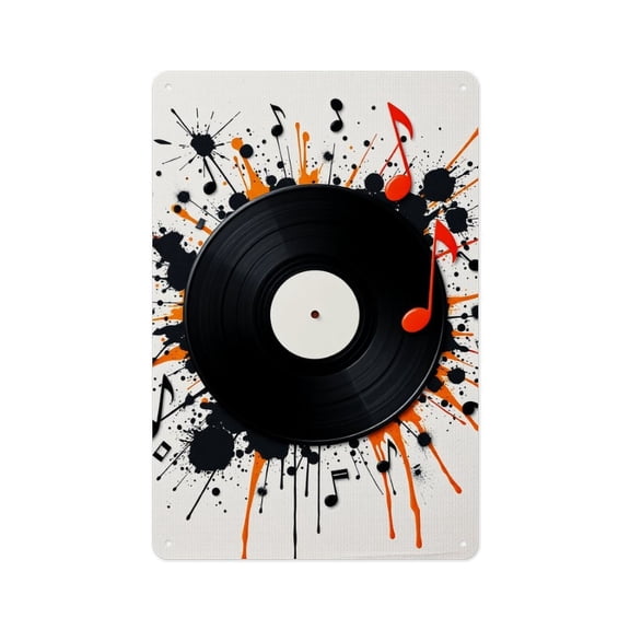 RKSupls 12x8 Inch Vertical Aluminum Plaque Sign, Vinyl Record Splash Rustproof UV Print Wall Decor with Pre-Drilled Holes for Home Farmhouse Garage Bar Decor