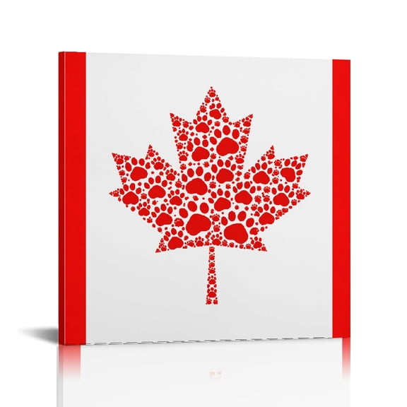 RKSupls 2026 World Football Cup canadian flag Ready to Hang, Canvas Print, Canvas Art Bathroom Bedroom Kitchen Hallway Study Wall Decor Prints