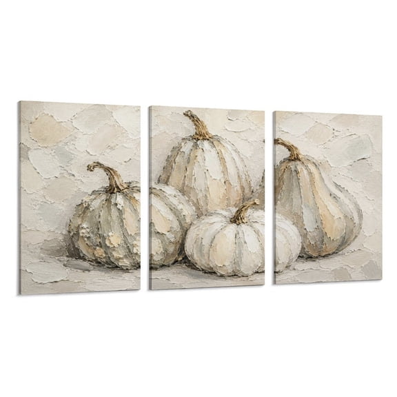 RKSupls 3 Piece Canvas Wall Art Set Modern Farmhouse Living Room Decor White Lily Flower Prints Framed Ready to Hang for Bedroom Office