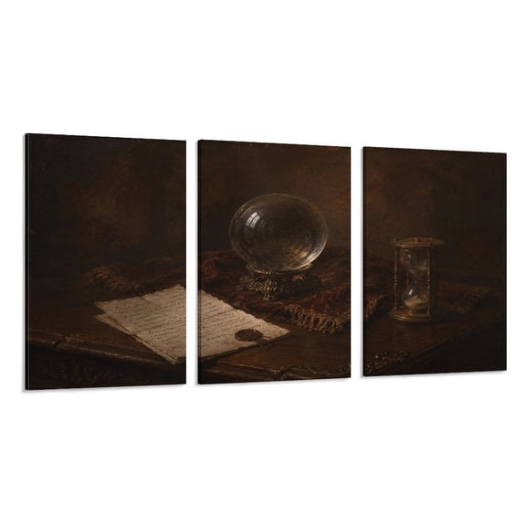 RKSupls 3 Piece Canvas Wall Art Set Modern Farmhouse Living Room Decor Womanwith Red Rosein Library Prints Framed Ready to Hang for Bedroom Office