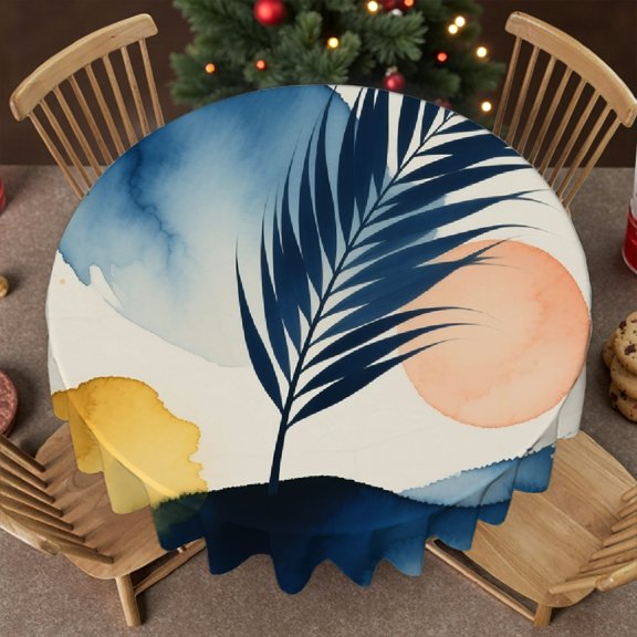 RKSupls 60 Inch Abstract Geometric Bohemian Sun Moon Print Soft, Festive Table Setting Holiday-Themed Design, Abstract Geometric Bohemian Sun Moon