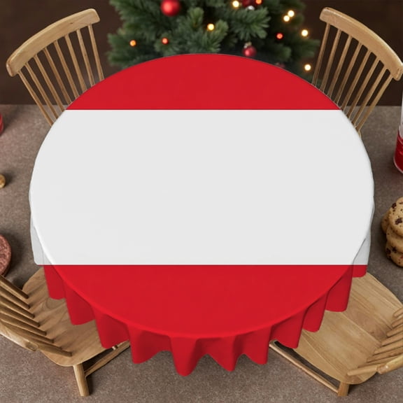 RKSupls 60 Inch  Polyester Table Cover  - austria flag Print, Festive Table Setting Kitchen Accessories  Soft, Wedding, Party, Holiday, Home Dining