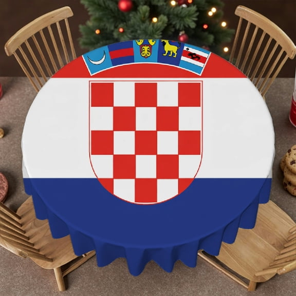RKSupls 60 Inch  croatia flag Print  Soft, Festive Table Setting Kitchen Accessories, croatia flag