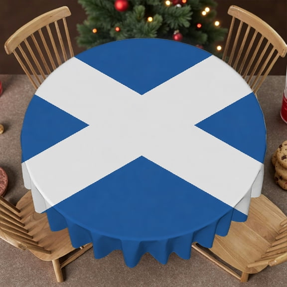 RKSupls 60 Inch scotland flag Print Polyester Table Cover , Holiday-Themed Design Polyester Tablecloths, scotland flag