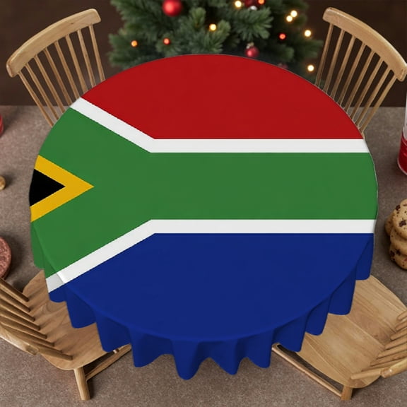 RKSupls 60 Inch south africa flag Print Round Tablecloth, Kitchen Accessories Festive Table Setting, south africa flag