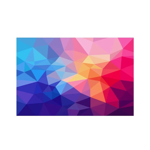 RKSupls Abstract Blue Polygon Texture Linen Placemats 30x45cm Straight Edge Stain Resistant Washable Non-Slip Table Mats Table for Kitchen Dining Room Home