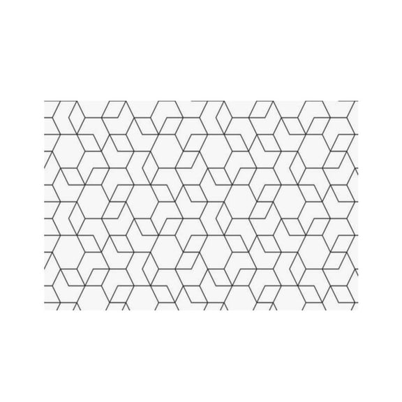 RKSupls Abstract Geometric Diamond Pattern Linen Placemats 30x45cm Straight Edge Stain Resistant Washable Non-Slip Table Mats Table for Kitchen Dining Room Home