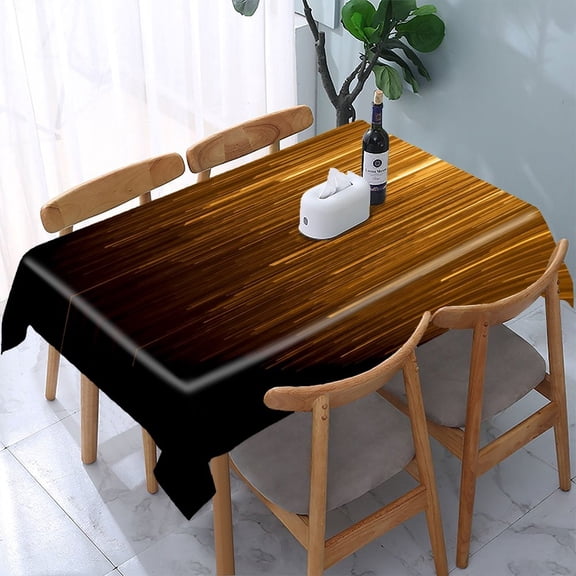 RKSupls Abstract Geometric Unique Pattern Rectangle Dining Tablecloth, Washable Wipeable Stain & Wrinkle Resistant Polyester Tablecloth for Kitchen Picnic Party