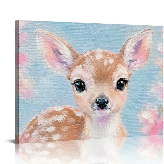 RKSupls Adorable Chick Portrait Oil Painting  Ready to Hang, Wall Art Canvas Print,  Modern Wall Decor Bathroom Bedroom Kitchen Hallway Wall Decor Prints