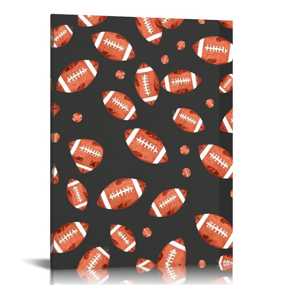 RKSupls American Football Pattern Canvas Wall Art, Canvas Prints Wall Art for Living Room Bedroom Entryway Office, Art Print Painting for Home Decor
