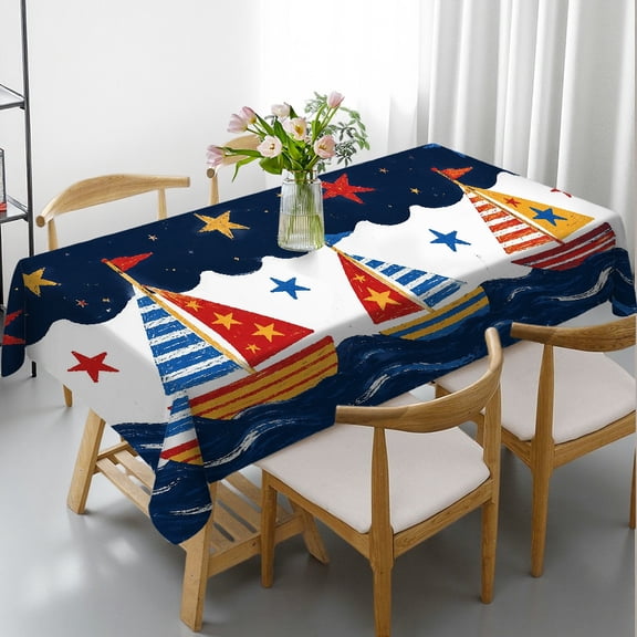 RKSupls Artistic Fireworks Gold Burst Rectangle Dining Tablecloth, Holiday Party Tablecloth - Kitchen Accessories Rectangle Dining Tablecloth, Ideal for Kitchen Picnic Party