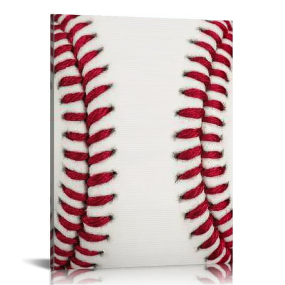RKSupls Baseball Sign Canvas Wall Art, Canvas Prints Wall Art for Living Room Bedroom Stairway Office, Art Print Painting for Home Decorations,12x16in