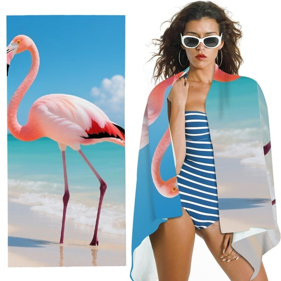 RKSupls Beach Flamingos Quick Dry Sand-Free Large Pool Beach Towel for Travel Camping
- Ultra-Soft Microfiber Machine Washable, for Bathroom, beach, Soft Super Absorbent- 30x60 in