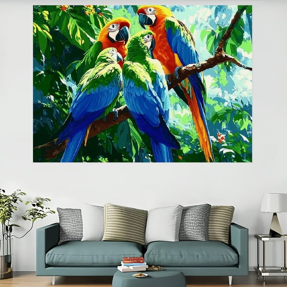 RKSupls Birds Parrot Pattern Tapestry,Home Tapestry Suitable for Hanging for Decorative Wall Hanging, Decorative Bedroom, Living Room Decoration - 60x40in