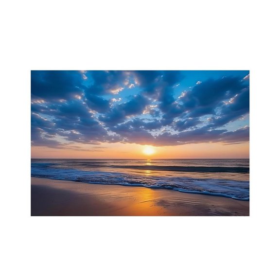 RKSupls Blue Sky Sunrise Beach Linen Placemats 30x45cm Straight Edge Stain Resistant Washable Non-Slip Table Mats Table for Kitchen Dining Room Home