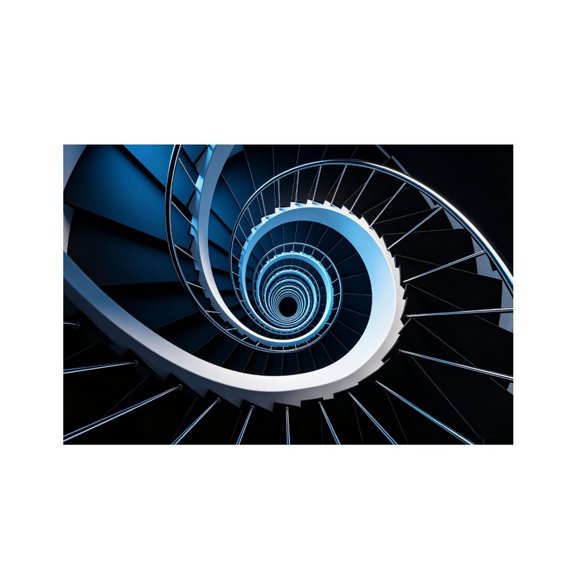 RKSupls Blue Spiral Staircase Infinity Linen Placemats 30x45cm Straight Edge Stain Resistant Washable Non-Slip Table Mats Table for Kitchen Dining Room Home