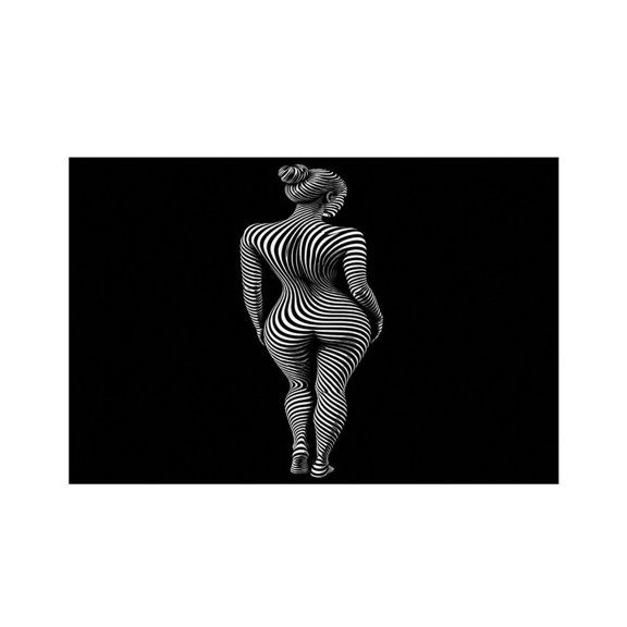 RKSupls Body with Zebra Stripes Linen Placemats 30x45cm Straight Edge Stain Resistant Washable Non-Slip Table Mats Table for Kitchen Dining Room Home