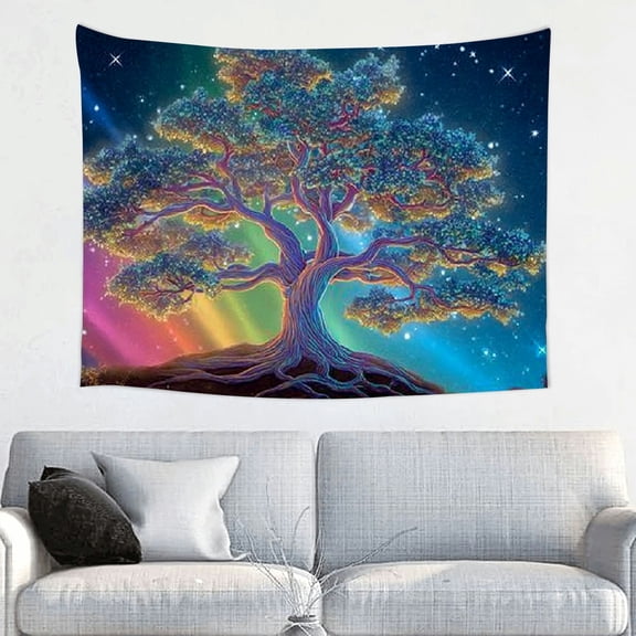 RKSupls Bohemian Mandala Tree of Life Wall Tapestry, Home Tapestry Suitable for Hanging for Decorative Wall Hanging, Decorative Bedroom, Living Room Decoration - 40*30in