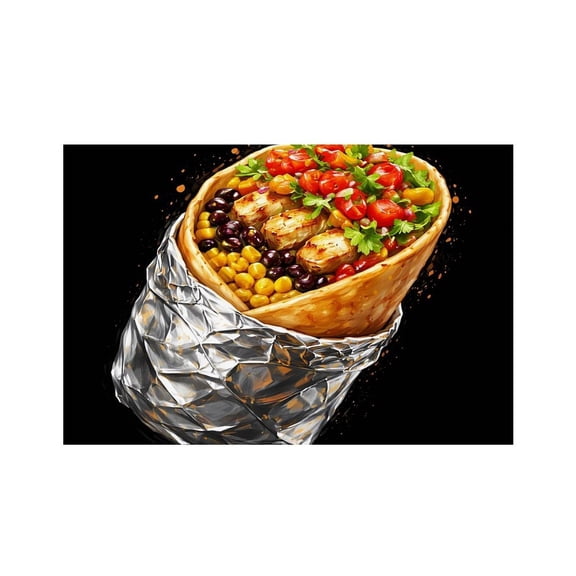RKSupls Burrito Foil Wrap Linen Placemats 30x45cm Straight Edge Stain Resistant Washable Non-Slip Table Mats Table for Kitchen Dining Room Home
