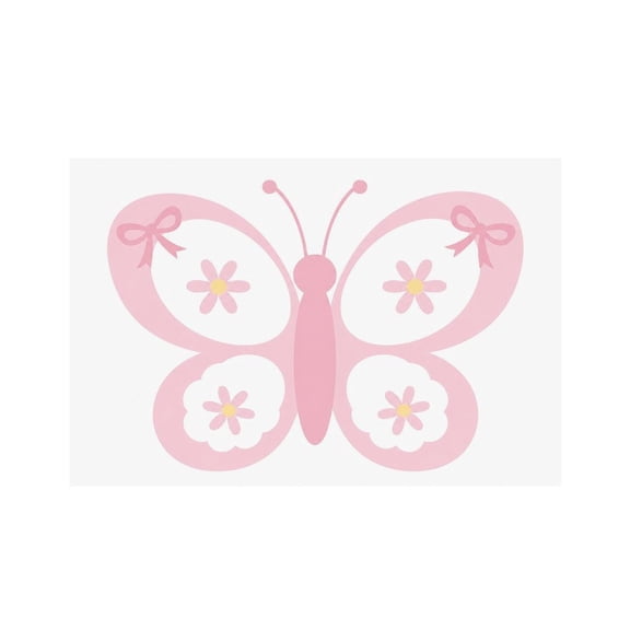 RKSupls Butterfly Flower Wings Linen Placemats 30x45cm Straight Edge Stain Resistant Washable Non-Slip Table Mats Table for Kitchen Dining Room Home