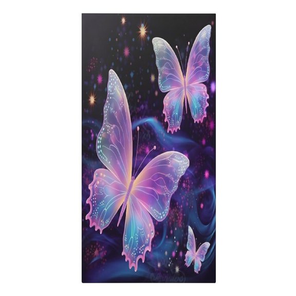 RKSupls Butterfly Mystical Colors Stars Magic Art Microfiber Beach Towel Absorbent Compact Towels for Swimming Pool Beach Travel Things for Vacation Essentials Adult Gift,61.4×30.3Inch