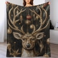 thumbnail image 1 of RKSupls Christmas Throw Blanket,Soft Warm Fannel Cute Reindeer Blankets Gift for Home Bed Sofa Couch Decor,30x40 in, 1 of 5