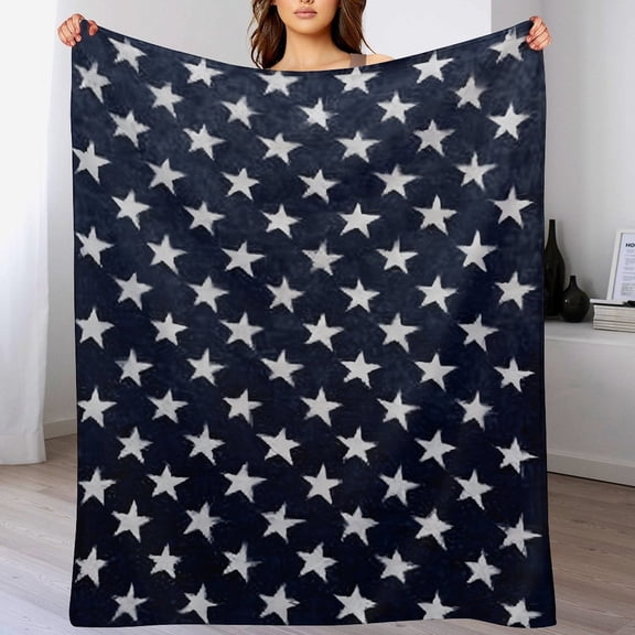 RKSupls Christmas Throw Blanket,Soft Warm Flannel Star Blanket Gift for Christmas Home Bed Sofa Couch Decor,30x40 in