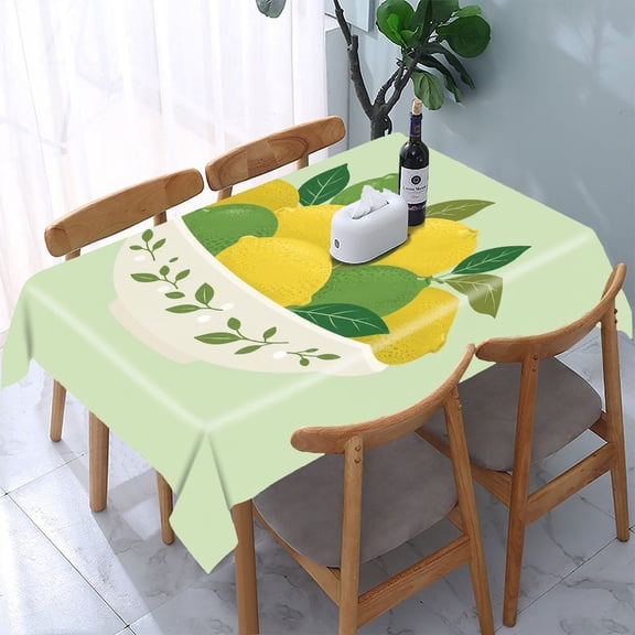 RKSupls Citrus Bowl Still Life Rectangle Dining Tablecloth, Washable Wipeable Stain & Wrinkle Resistant Polyester Tablecloth for Kitchen Picnic Party