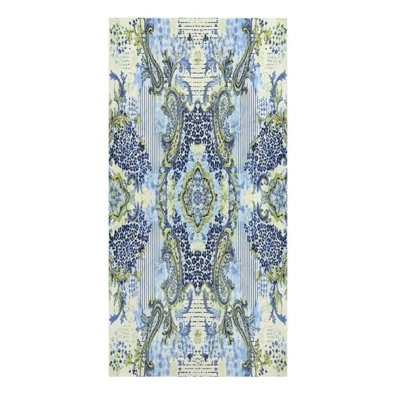 RKSupls Classic Paisley Damask Blue Pattern Microfiber Beach Towel Absorbent Compact Towels for Swimming Pool Beach Travel Things for Vacation Essentials Adult Gift,61.4×30.3Inch