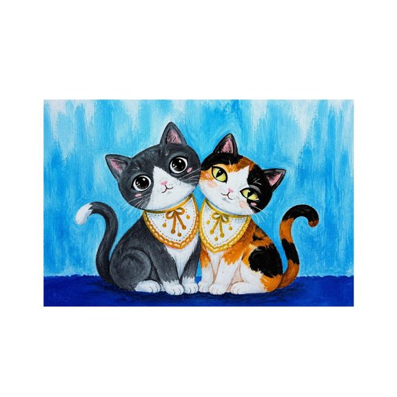 RKSupls Cute Ginger Catin Yellow Sweater Linen Placemats 30x45cm Straight Edge Stain Resistant Washable Non-Slip Table Mats Table for Kitchen Dining Room Home